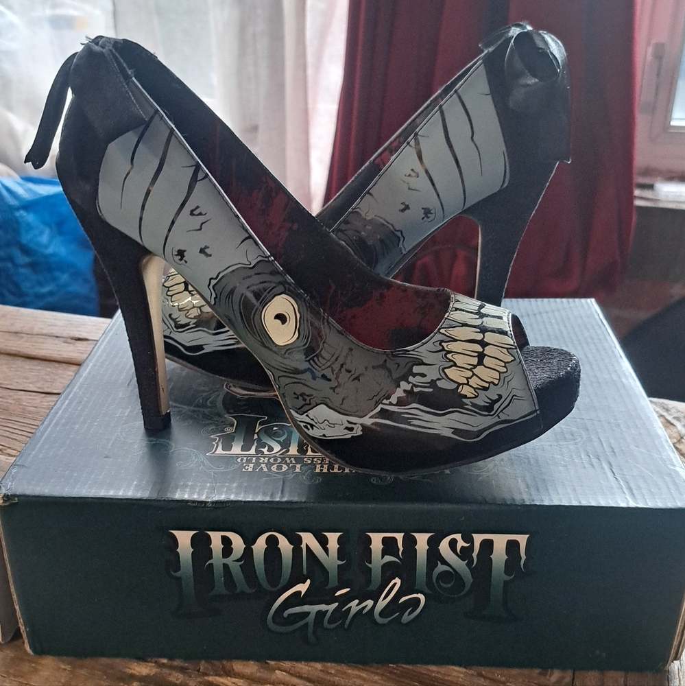 Iron Fist Glow In The Dark Peep-Toe Heels